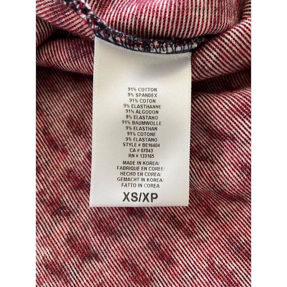 Eri + Ali Peplum Top Red, Blue White Knit Size XS - Picture 3 of 11